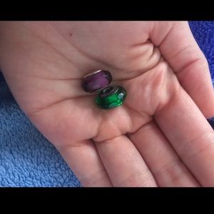 Authentic pandora glass charm- PURPLE